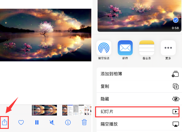 运粮湖管理区苹果14维修店分享iPhone14相册视频如何循环播放 